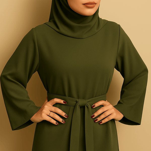 Minimalist Georgette Closed Abaya