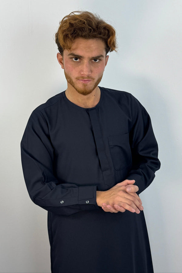 Premium Formal Thobe With Double Pleated Cuffs - 6 Colours